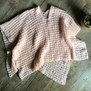 Light Pink Crochet Poncho